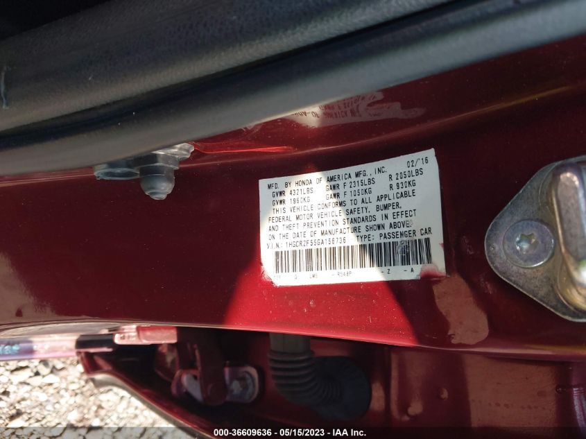 2016 HONDA ACCORD SEDAN SPORT - 1HGCR2F55GA156736