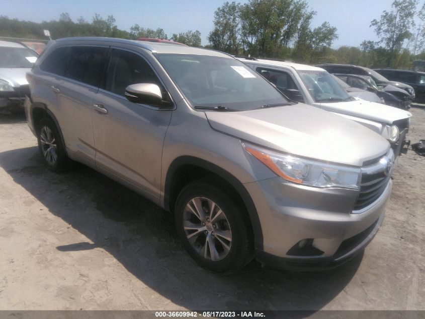 2014 TOYOTA HIGHLANDER XLE - 5TDKKRFHXES019373