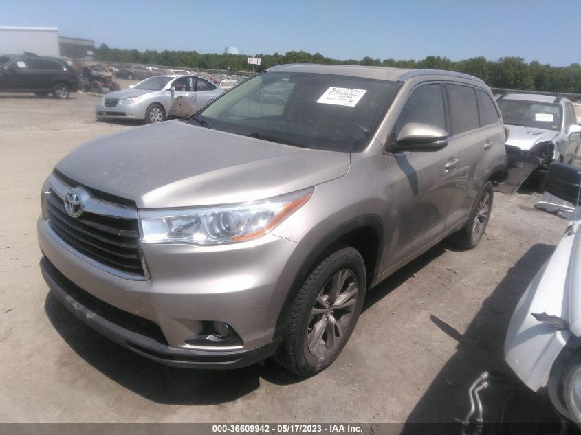 2014 TOYOTA HIGHLANDER XLE - 5TDKKRFHXES019373