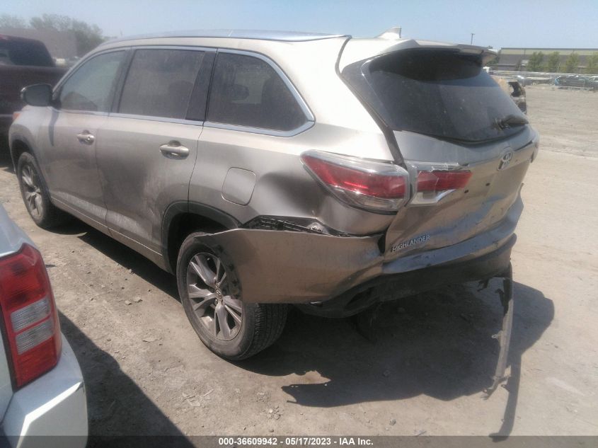 2014 TOYOTA HIGHLANDER XLE - 5TDKKRFHXES019373