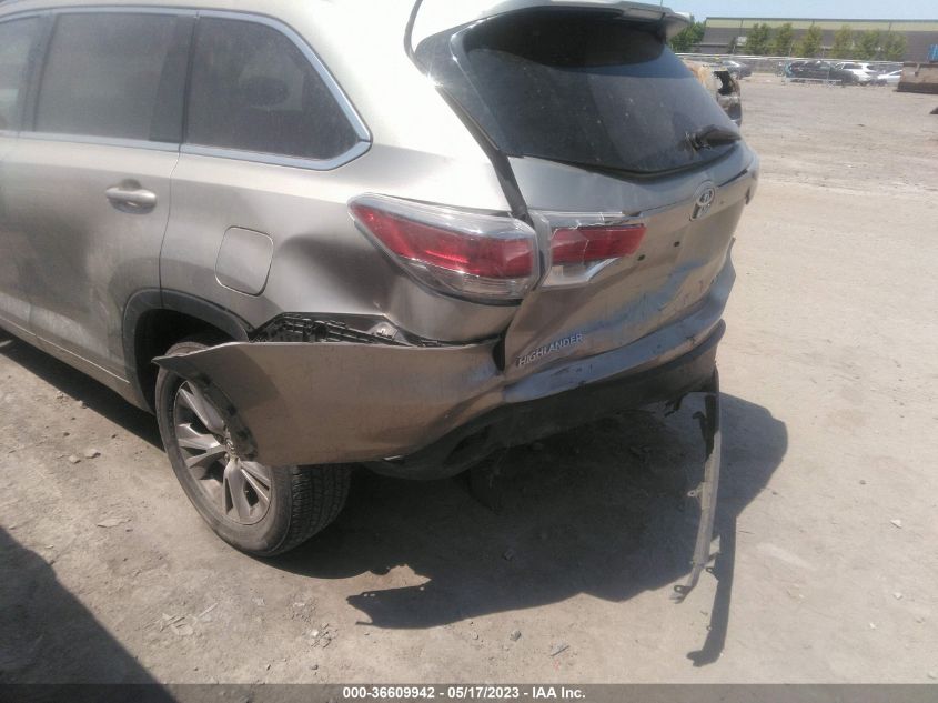 2014 TOYOTA HIGHLANDER XLE - 5TDKKRFHXES019373