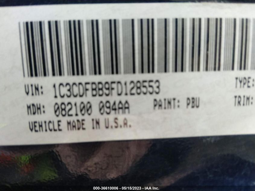 2015 DODGE DART SXT - 1C3CDFBB9FD128553