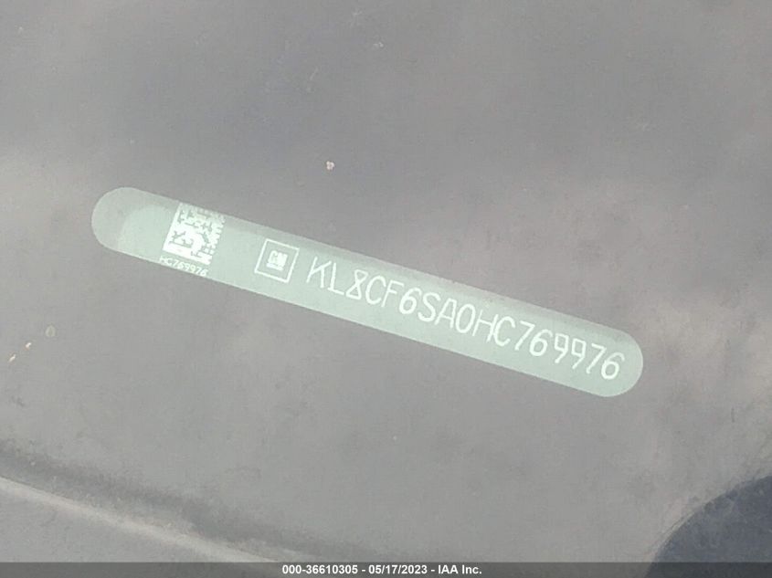 2017 CHEVROLET SPARK LT - KL8CF6SA0HC769976