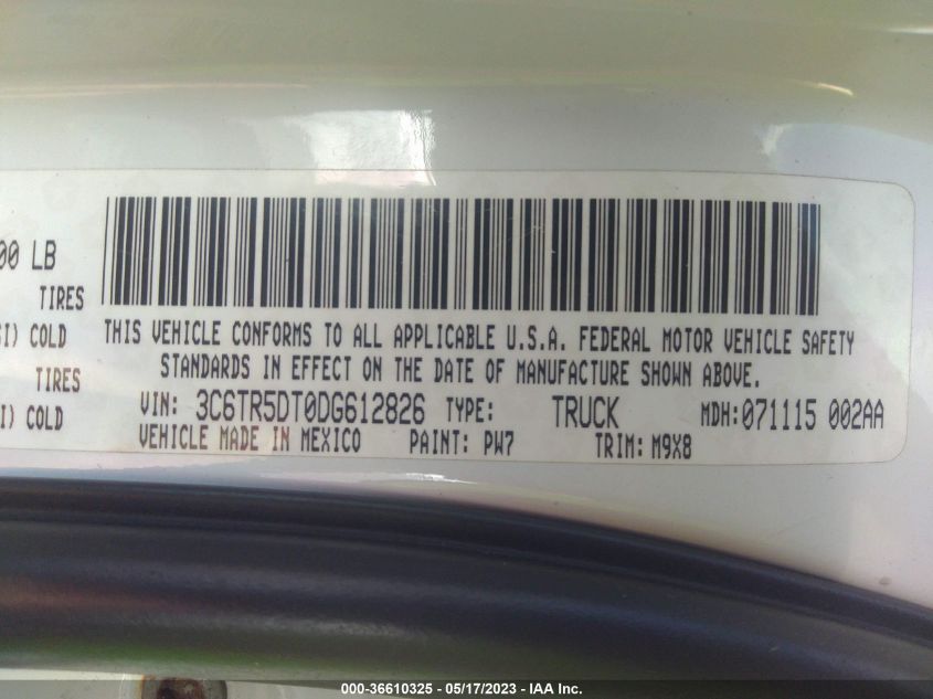 2013 RAM 2500 BIG HORN - 3C6TR5DT0DG612826