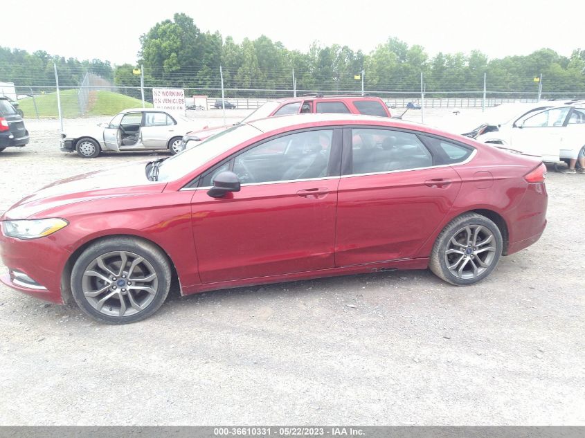 2017 FORD FUSION SE - 3FA6P0T96HR219109