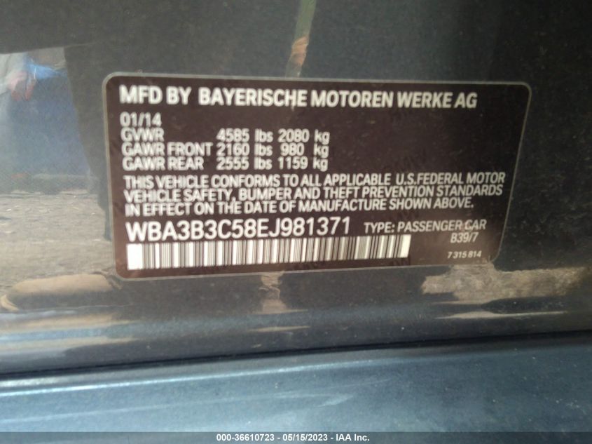 2014 BMW 3 SERIES 328I XDRIVE - WBA3B3C58EJ981371