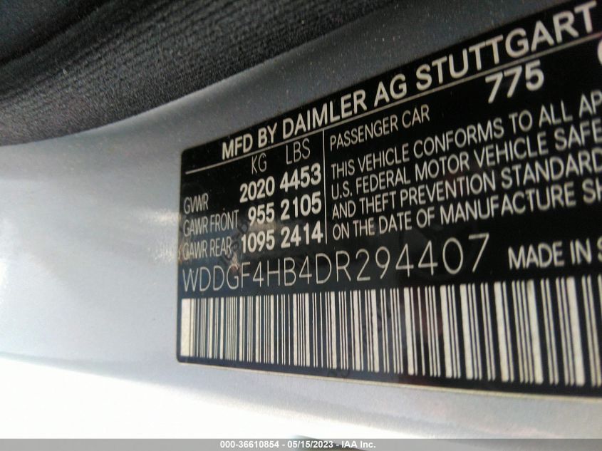 2013 MERCEDES-BENZ C-CLASS C 250 - WDDGF4HB4DR294407