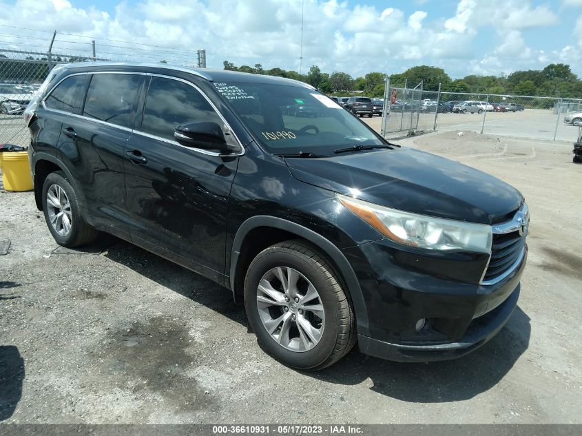 2015 TOYOTA HIGHLANDER XLE - 5TDKKRFH4FS101990