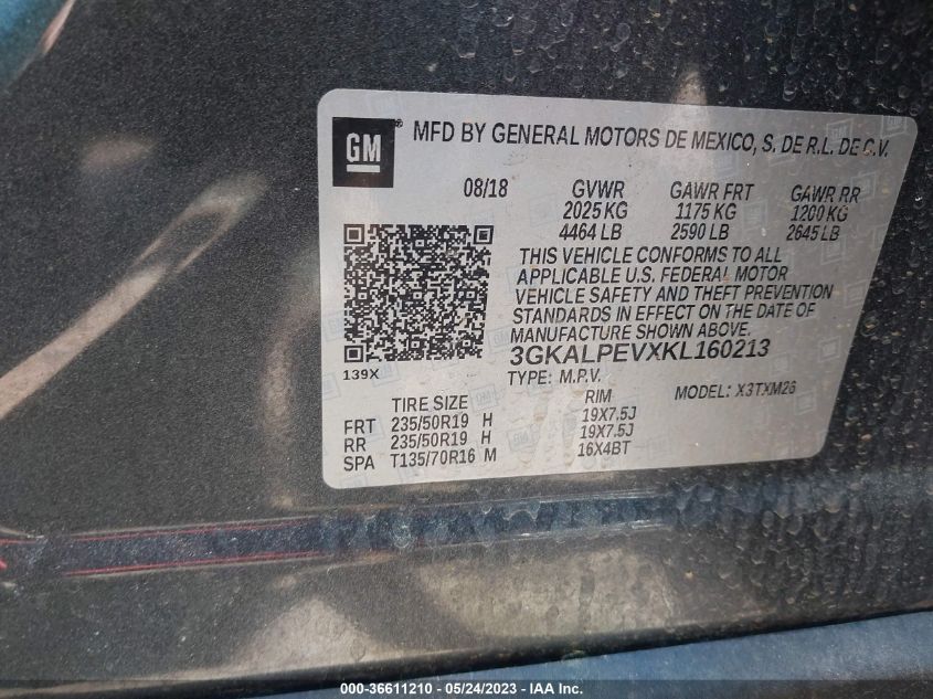 2019 GMC TERRAIN SLT - 3GKALPEVXKL160213