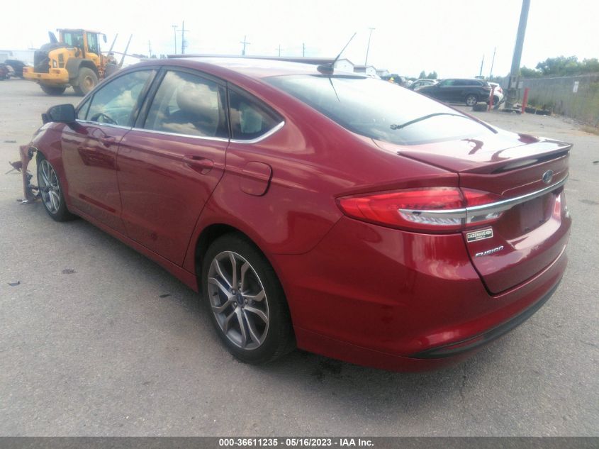 2017 FORD FUSION SE - 3FA6P0HD3HR332741