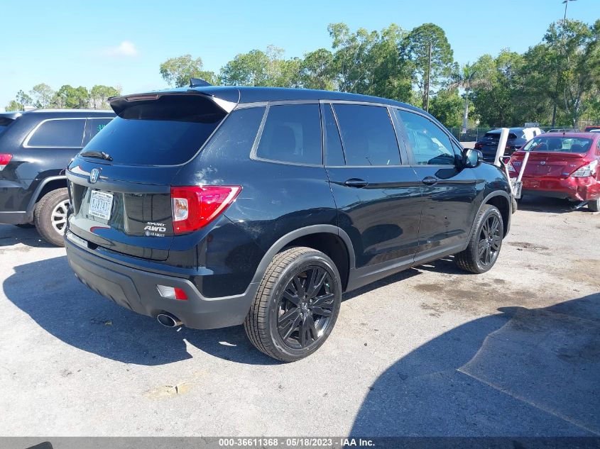2020 HONDA PASSPORT SPORT 5FNYF8H26LB019874
