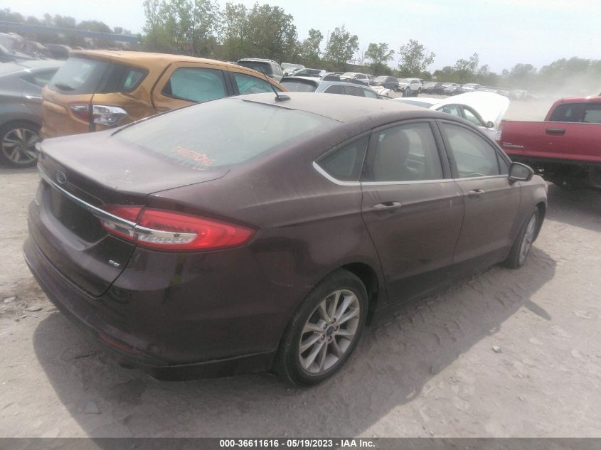 2017 FORD FUSION SE - 3FA6P0H75HR394328