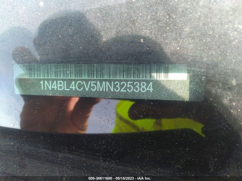 2021 NISSAN ALTIMA 2.5 SR - 1N4BL4CV5MN325384