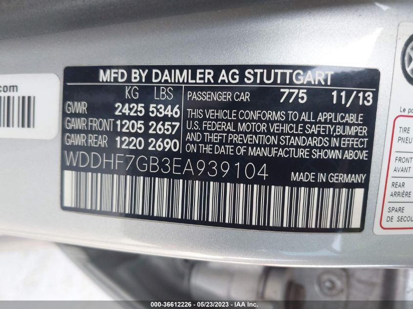 2014 MERCEDES-BENZ E-CLASS E 63 AMG S-MODEL - WDDHF7GB3EA939104