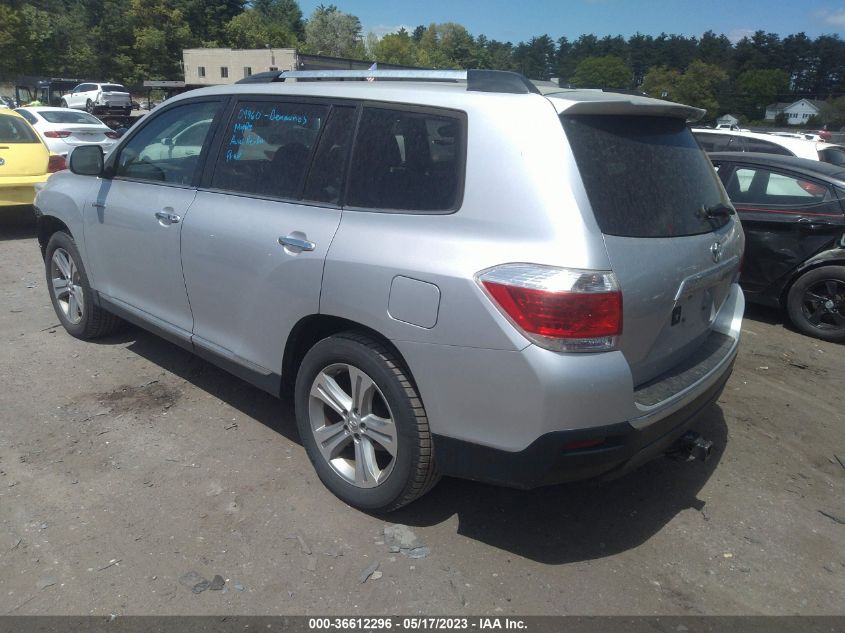 2013 TOYOTA HIGHLANDER LIMITED - 5TDDK3EH7DS206642
