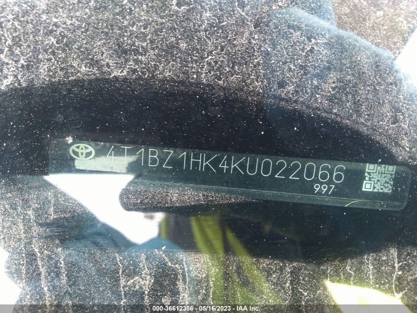2019 TOYOTA CAMRY V6 - 4T1BZ1HK4KU022066