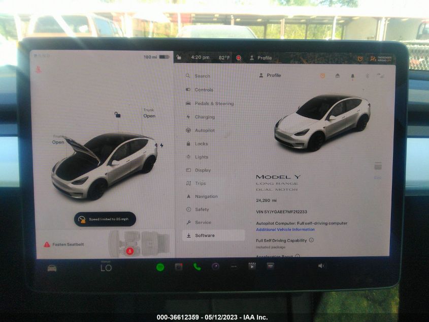 2021 TESLA MODEL Y LONG RANGE - 5YJYGAEE7MF212233