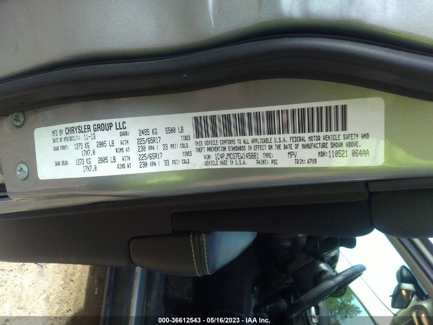 2014 JEEP CHEROKEE LATITUDE - 1C4PJMCS7EW145881