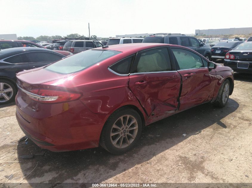 2017 FORD FUSION SE - 3FA6P0H77HR283831