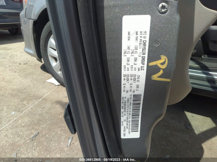 2014 DODGE GRAND CARAVAN AMERICAN VALUE PKG - 2C4RDGBGXER466336