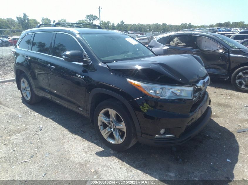 2016 TOYOTA HIGHLANDER HYBRID LIMITED - 5TDDCRFH5GS015563