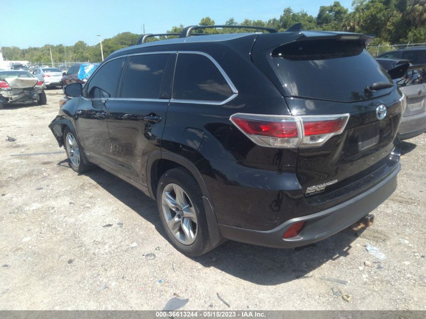 2016 TOYOTA HIGHLANDER HYBRID LIMITED - 5TDDCRFH5GS015563