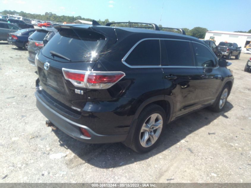 2016 TOYOTA HIGHLANDER HYBRID LIMITED - 5TDDCRFH5GS015563