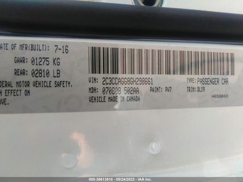 2016 CHRYSLER 300 300S - 2C3CCAGG8GH298661