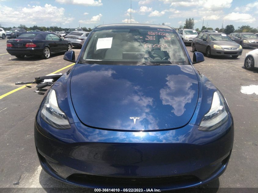 2022 TESLA MODEL Y LONG RANGE - 7SAYGAEE9NF425110