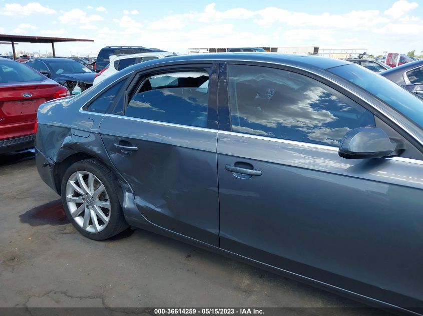 2013 AUDI A4 PREMIUM PLUS - WAUEFAFL7DA109158