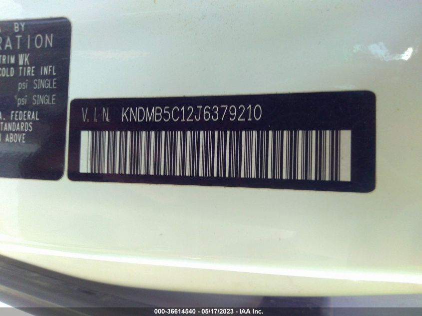 2018 KIA SEDONA LX - KNDMB5C12J6379210
