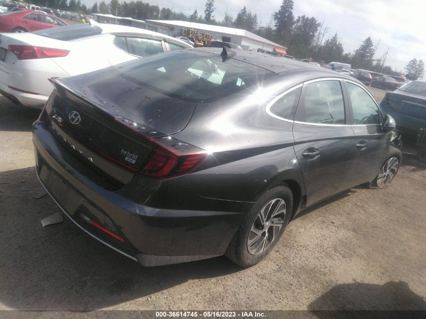 2021 HYUNDAI SONATA HYBRID BLUE - KMHL24JJ2MA029288