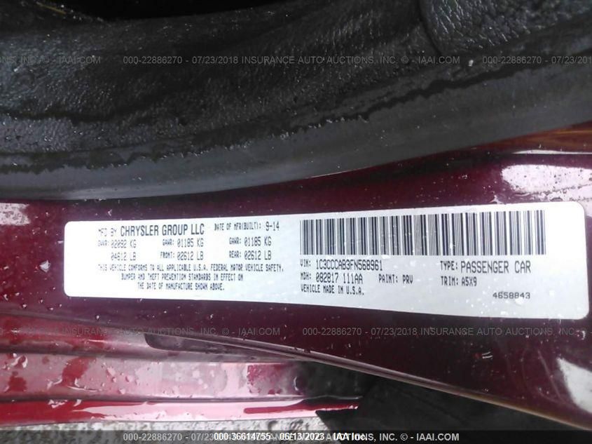 2015 CHRYSLER 200 LIMITED - 1C3CCCAB3FN568961