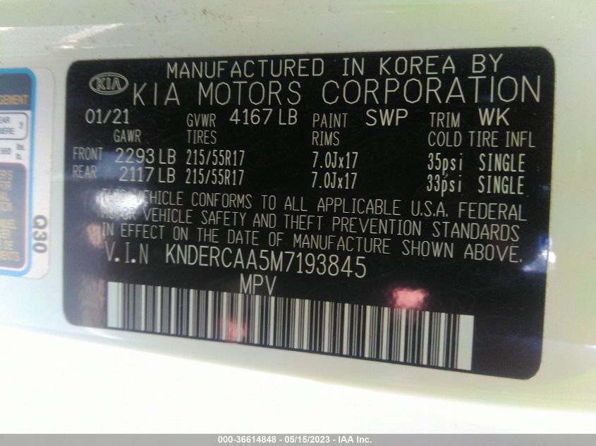 2021 KIA SELTOS EX - KNDERCAA5M7193845