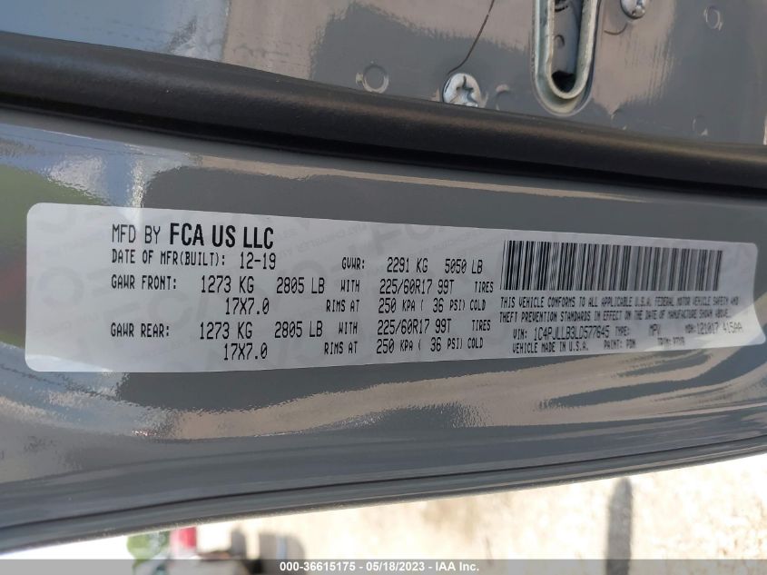 2020 JEEP CHEROKEE LATITUDE PLUS - 1C4PJLLB3LD577645