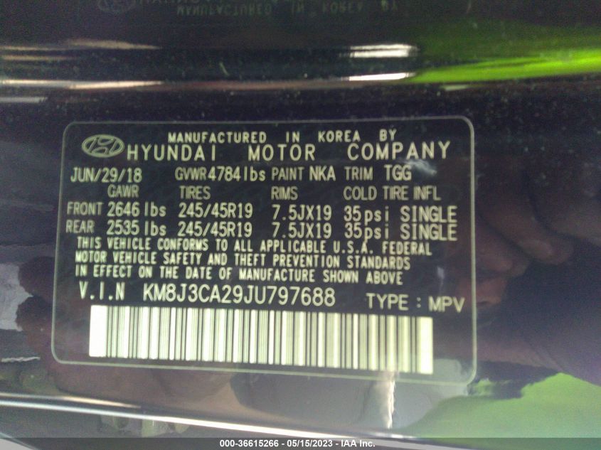 2018 HYUNDAI TUCSON VALUE - KM8J3CA29JU797688