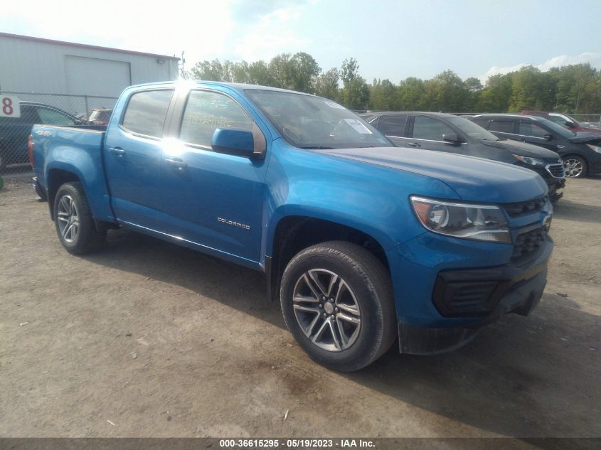 2021 CHEVROLET COLORADO 4WD WORK TRUCK - 1GCGTBEN8M1146460