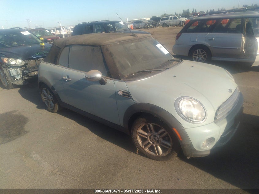 MINI COOPER CONVERTIBLE 2012. Lot# 36615471. VIN WMWZN3C50CT265664. Photo 1