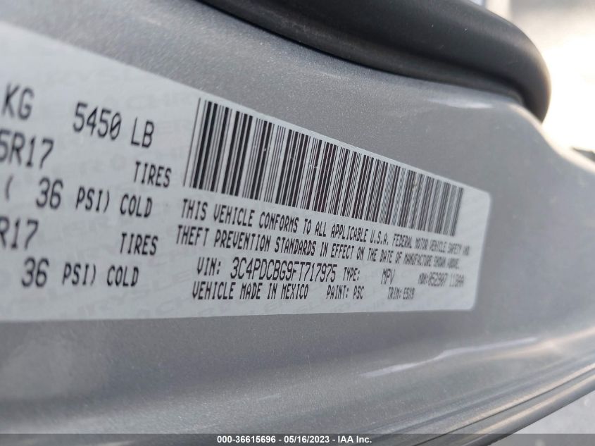 2015 DODGE JOURNEY SXT - 3C4PDCBG9FT717975