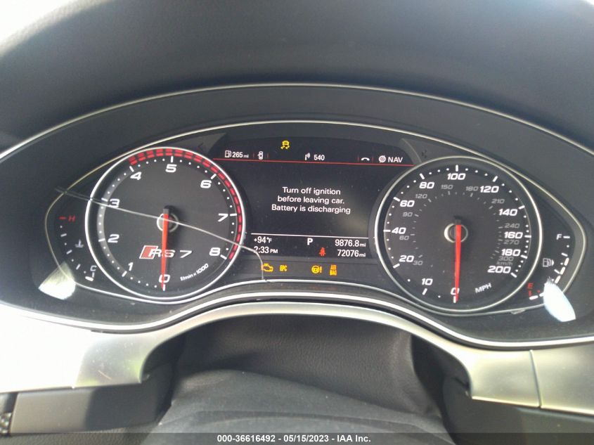 2015 AUDI RS 7 PRESTIGE - WUAW2AFC5FN900791