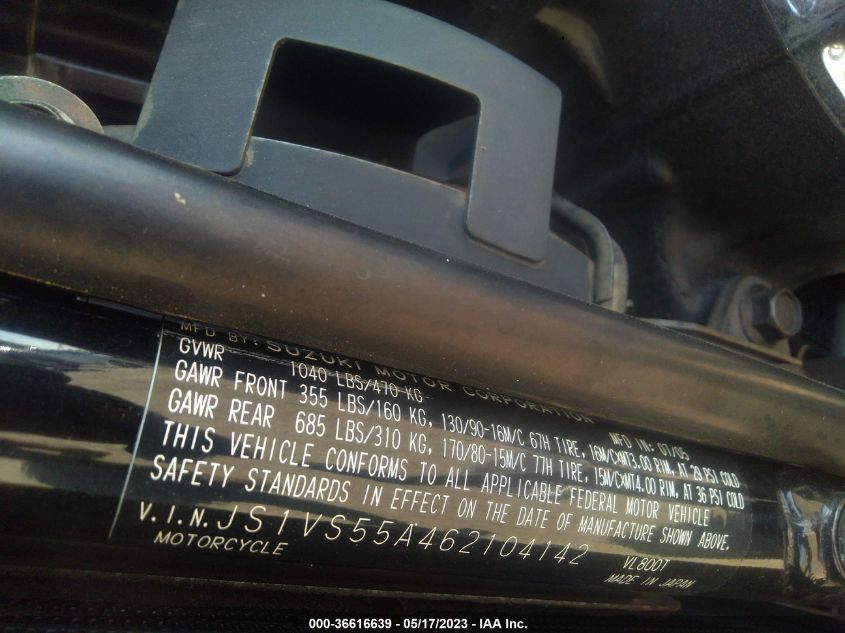 2006 SUZUKI C50 JS1VS55A462104142