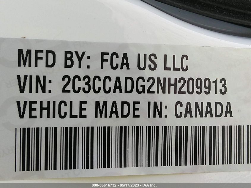 2022 CHRYSLER 300 TOURING L - 2C3CCADG2NH209913