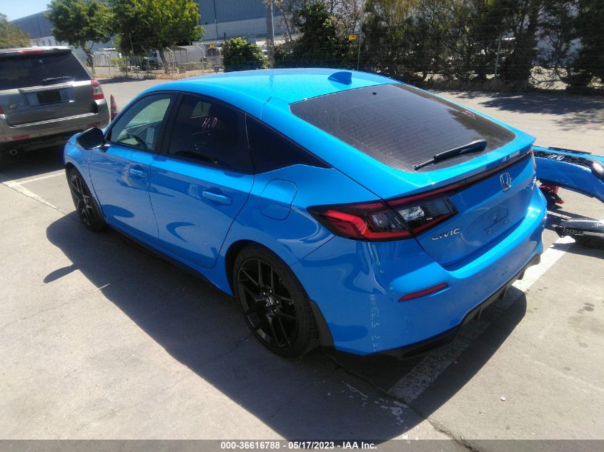 2022 HONDA CIVIC HATCHBACK SPORT - 19XFL2H81NE005472