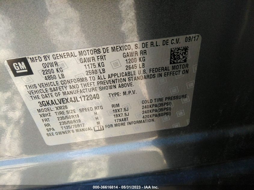 2018 GMC TERRAIN SLT - 3GKALVEX4JL172040