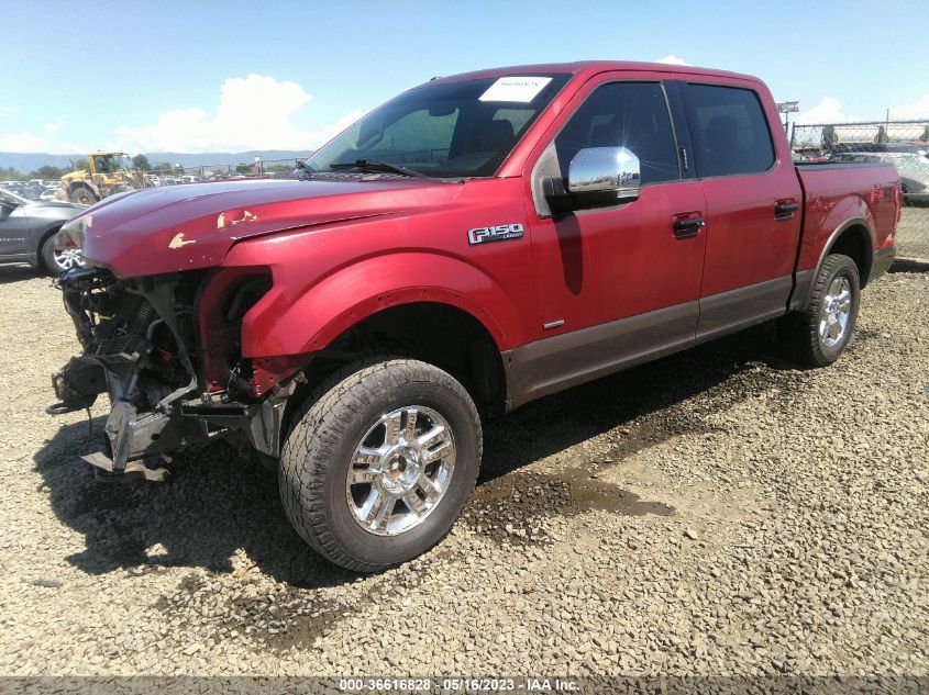 2015 FORD F-150 LARIAT - 1FTEW1EG6FKE22643