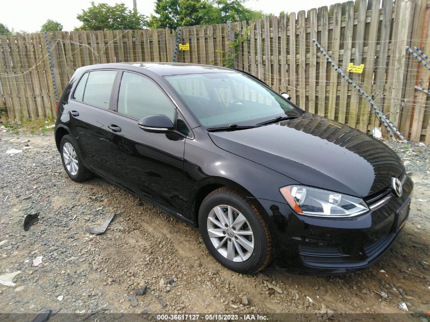 2016 VOLKSWAGEN GOLF TSI S - 3VW217AU4GM065339
