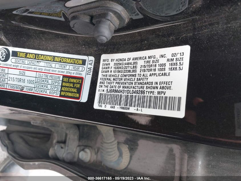 2013 HONDA CR-V LX - 5J6RM4H31DL049286