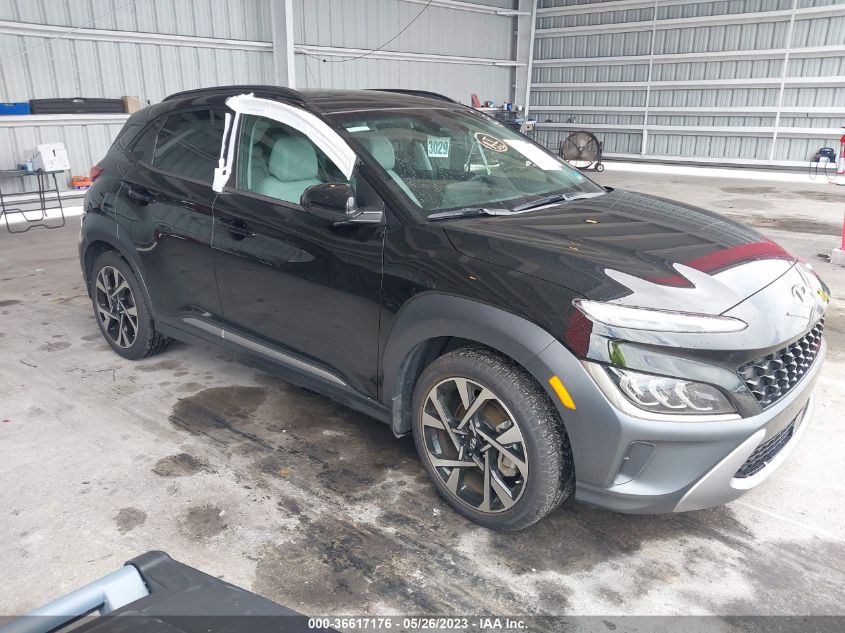 2022 HYUNDAI KONA LIMITED - KM8K53A39NU922928