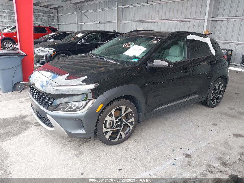 2022 HYUNDAI KONA LIMITED - KM8K53A39NU922928