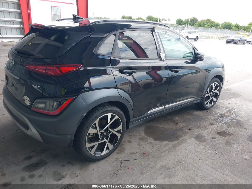 2022 HYUNDAI KONA LIMITED - KM8K53A39NU922928